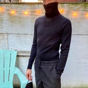A|X Armani Exchange Men’s Futuristic Black Sweater